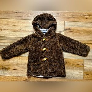 Baby Boden Teddy Brown Coat with Oversized Hood- Kids 2-3yo Gently Used